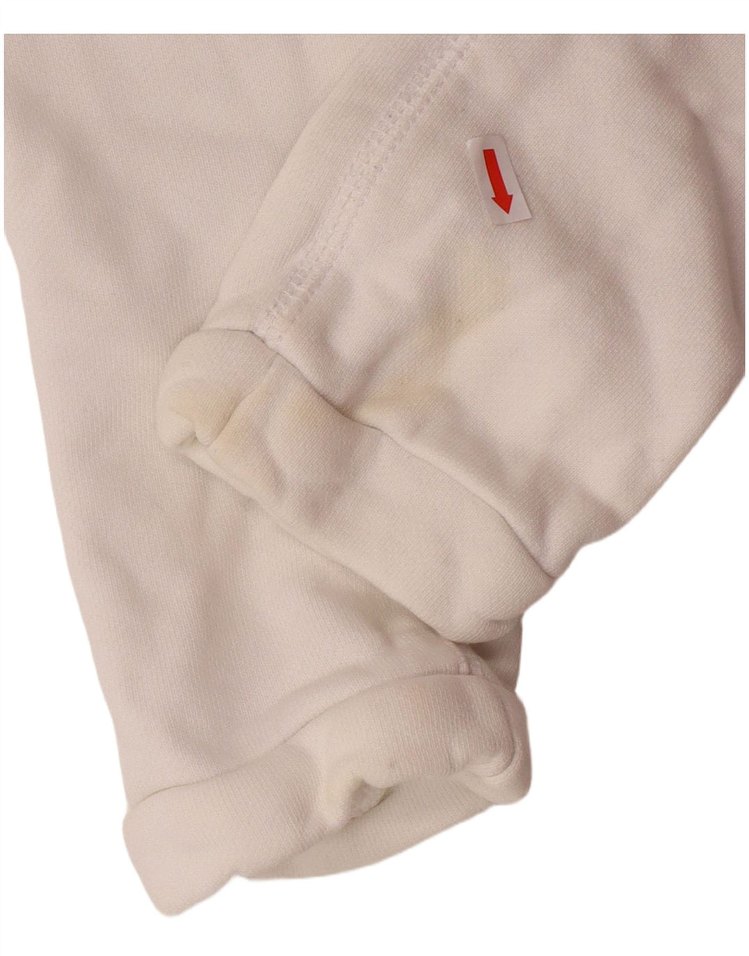 ADIDAS Womens Crop Graphic Hoodie Jumper UK 8 Small White Cotton