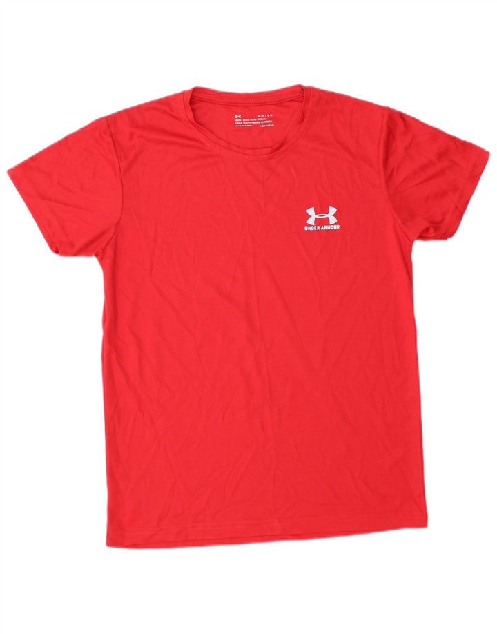 UNDER ARMOUR Mens Heat Gear T-Shirt Top Small Red