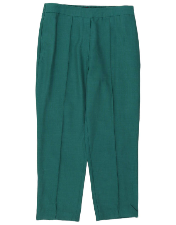 Marks & Spencer Womens Tapered Casual Trousers UK 16 Large W34 L27 Blue