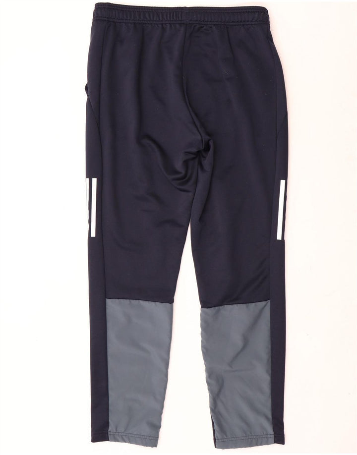 Adidas Mens Tracksuit Trousers Large  Navy Blue Colourblock Polyester