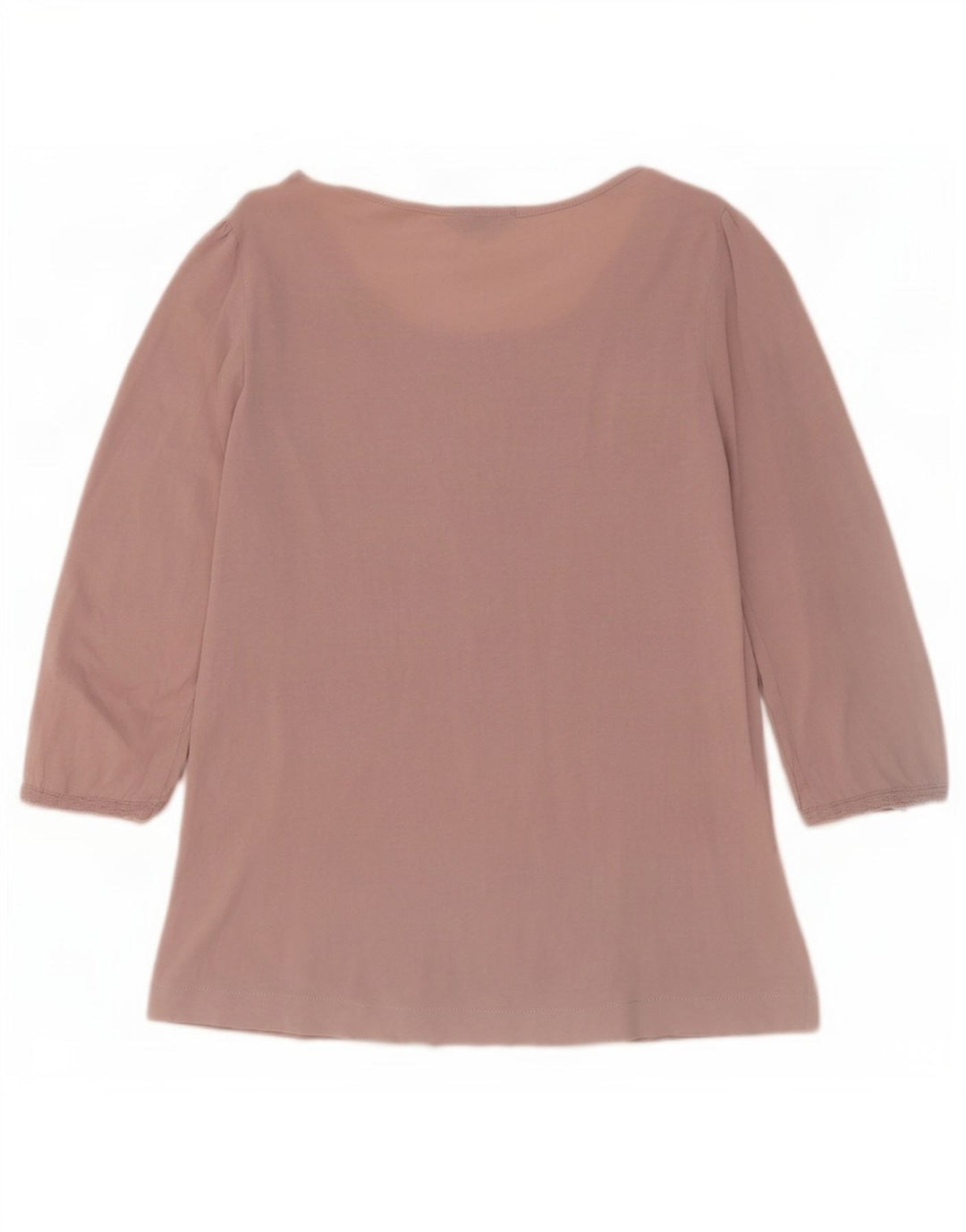 Massimo Dutti Womens Top 3/4 Sleeve UK 12 Medium Pink
