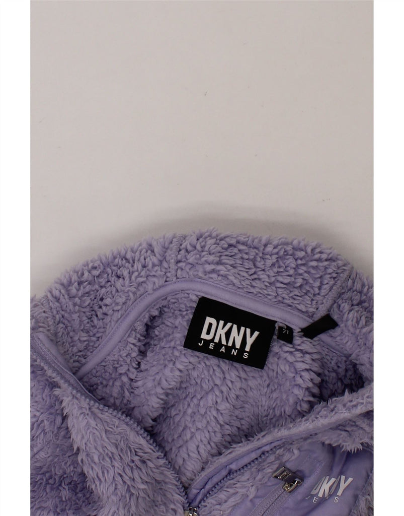 DKNY Baby Girls Hooded Fleece Jacket 18-24 Months Purple Polyester Vintage Dkny and Second-Hand Dkny from Messina Hembry 