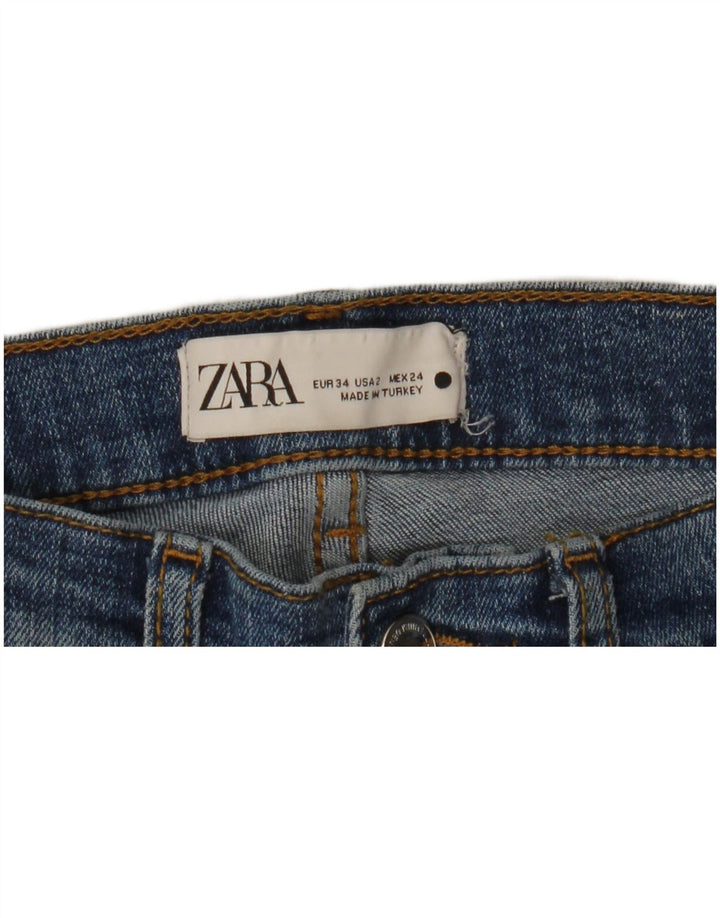 ZARA Womens Bootcut Jeans EU 34 2XS W24 L26 Blue