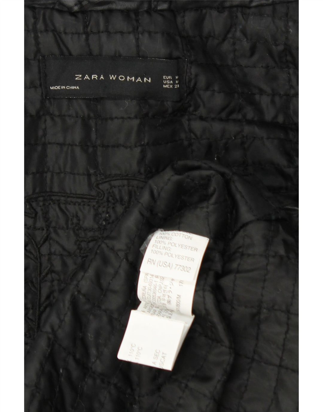 Zara Womens Hooded Oversized Utility Jacket UK 14 Medium Black Polyester