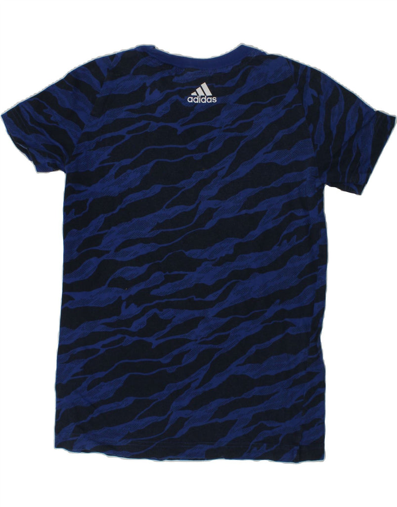 ADIDAS Boys Graphic T-Shirt Top 9-10 Years Navy Blue Cotton | Vintage Adidas | Thrift | Second-Hand Adidas | Used Clothing | Messina Hembry 