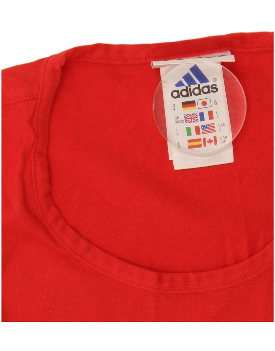 Adidas Mens Vest Top UK 36/38 Small Red Cotton