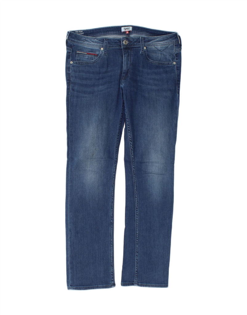 TOMMY HILFIGER Womens Mid Rise Straight Jeans W31 L30 Blue Cotton Vintage Tommy Hilfiger and Second-Hand Tommy Hilfiger from Messina Hembry 
