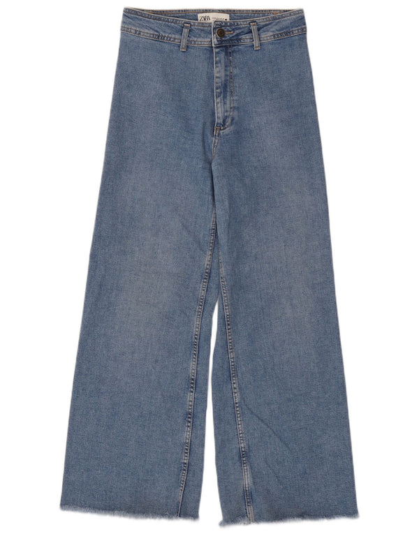 Zara Womens Wide Leg Jeans EU 38 Small W28 L29 Blue