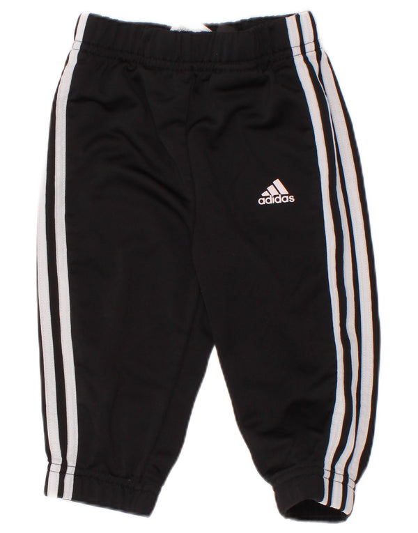 Adidas Baby Boys Joggers Tracksuit Trousers 6-9 Months Black Polyester
