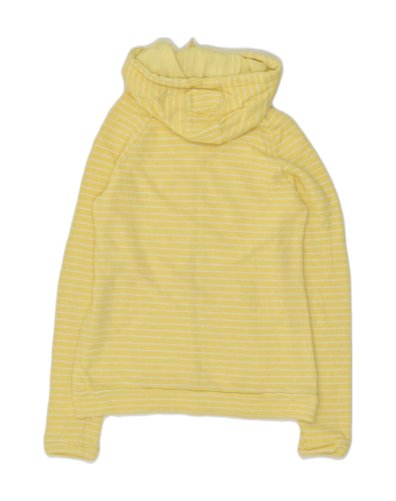 MOUNTAIN WAREHOUSE Womens Zip Hoodie Sweater UK 14 Large  Yellow Striped | Vintage Mountain Warehouse | Thrift | Second-Hand Mountain Warehouse | Used Clothing | Messina Hembry 