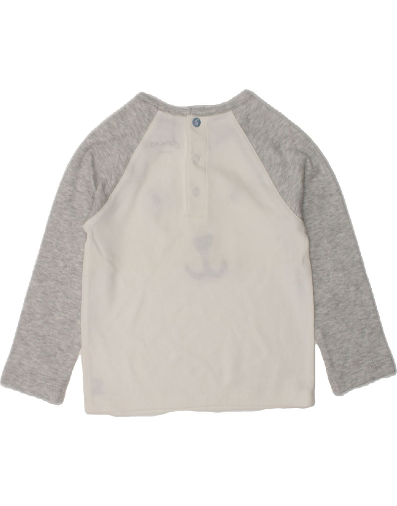 JOULES Baby Boys Graphic Top Long Sleeve 12-18 Months Grey Colourblock | Vintage Joules | Thrift | Second-Hand Joules | Used Clothing | Messina Hembry 