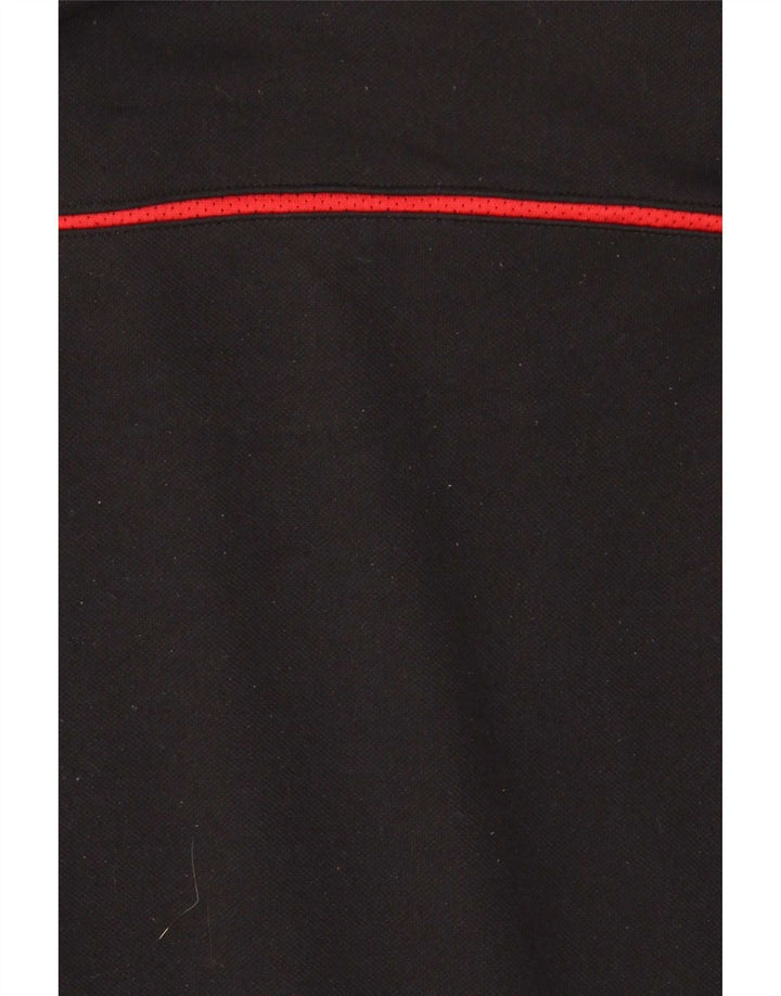 Adidas Mens Zip Neck Pullover Tracksuit Top Large Black Colourblock