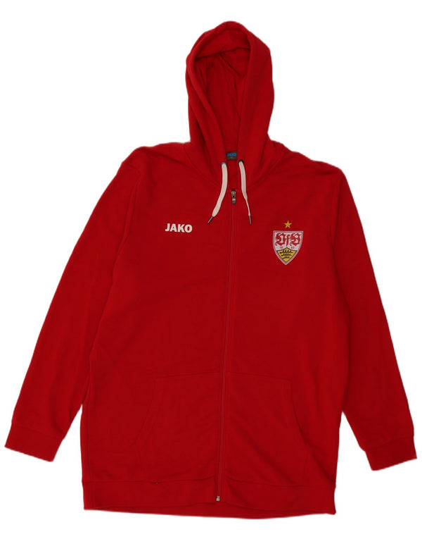 Jako Mens Zip Hoodie Sweater 3XL Red Cotton