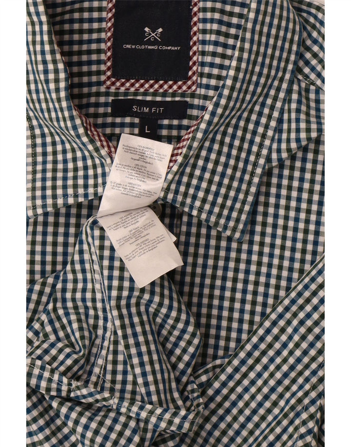 Crew Clothing Mens Slim Fit Shirt Large Multicoloured Gingham Cotton