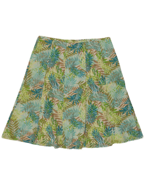 EDDIE BAUER Womens A-Line Skirt US 12 Large W32  Multicoloured Floral