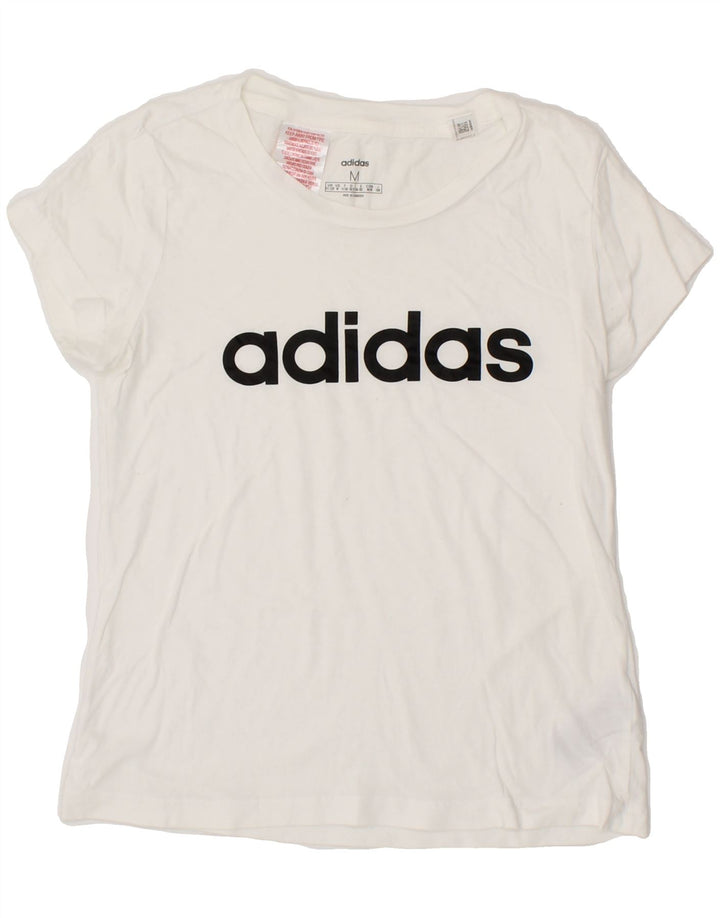 ADIDAS Boys Graphic T-Shirt Top 11-12 Years Medium  White Cotton Vintage Adidas and Second-Hand Adidas from Messina Hembry 
