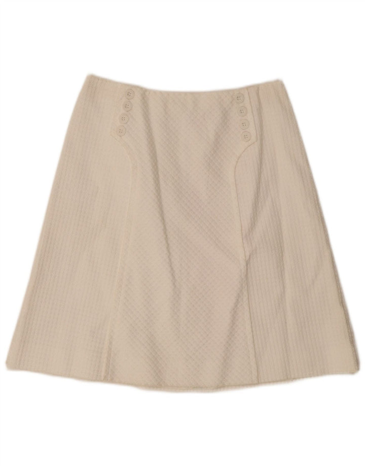 Vintage Womens A-Line Skirt IT 46 Large W28  White