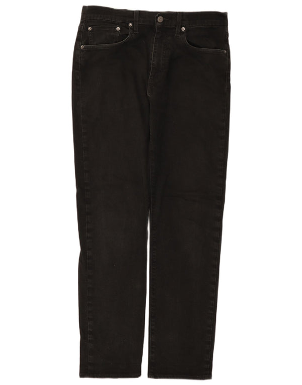 Levi's Mens 502 Tapered Jeans W32 L32 Black Cotton