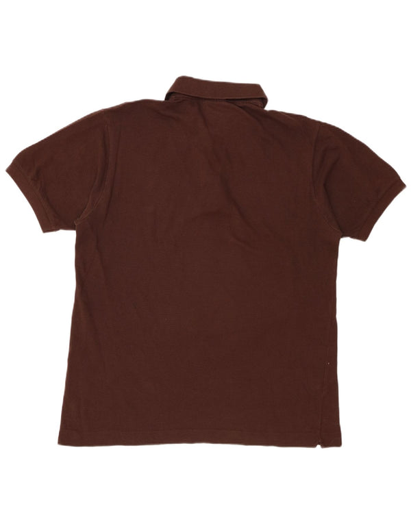 Lacoste Mens Polo Shirt Size 4 Medium Brown Cotton