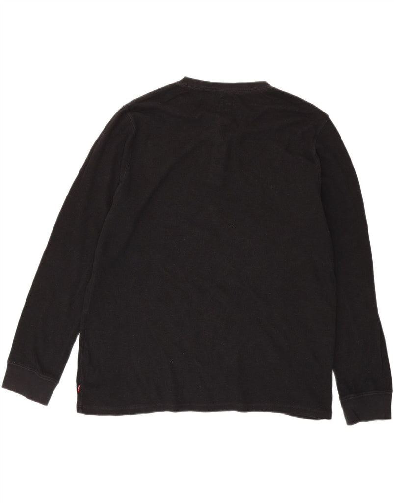 LEVI'S Mens Top Long Sleeve XL Black Vintage Levi's and Second-Hand Levi's from Messina Hembry 