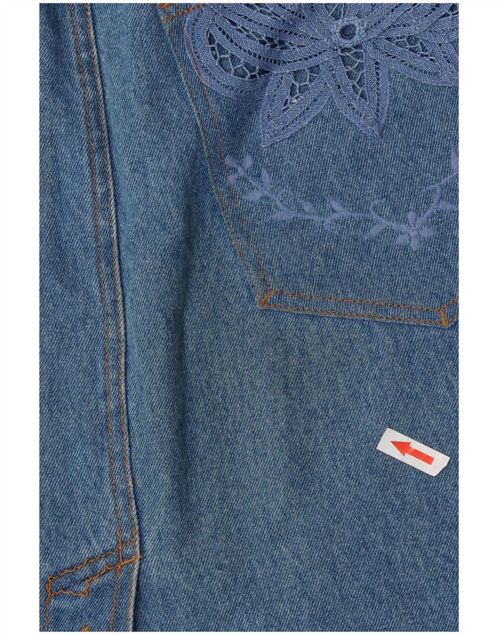 TOGETHER Womens Denim Skirt UK 12 Medium W28  Blue Cotton