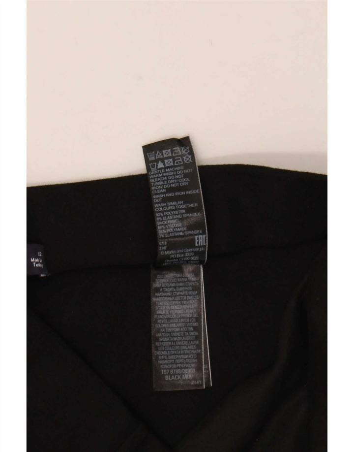 Marks & Spencer Womens Leggings UK 12 Medium Black Viscose