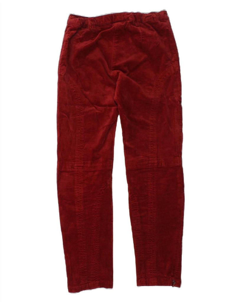 TRUSSARDI JUNIOR Girls Slim Casual Trousers 9-10 Years W24 L22  Maroon | Vintage Trussardi Junior | Thrift | Second-Hand Trussardi Junior | Used Clothing | Messina Hembry 