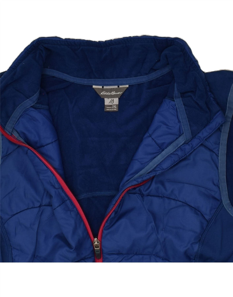 EDDIE BAUER Womens Sleeveless Tracksuit Top Jacket UK 20 2XL Navy Blue | Vintage Eddie Bauer | Thrift | Second-Hand Eddie Bauer | Used Clothing | Messina Hembry 