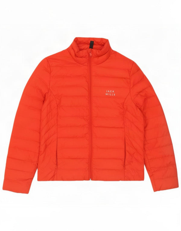 Jack Wills Womens Padded Jacket UK 14 Medium Red Polyamide
