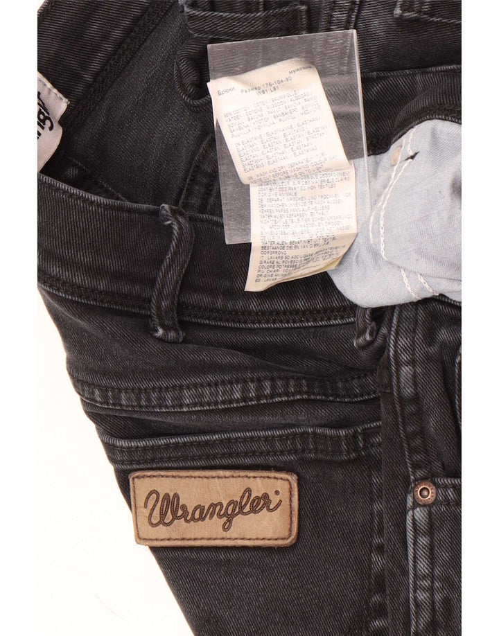Wrangler Mens Texas Straight Jeans W36 L32 Black Cotton
