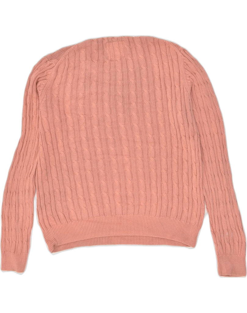 JACK WILLS Womens Crew Neck Jumper Sweater UK 14 Large Pink Cotton | Vintage Jack Wills | Thrift | Second-Hand Jack Wills | Used Clothing | Messina Hembry 