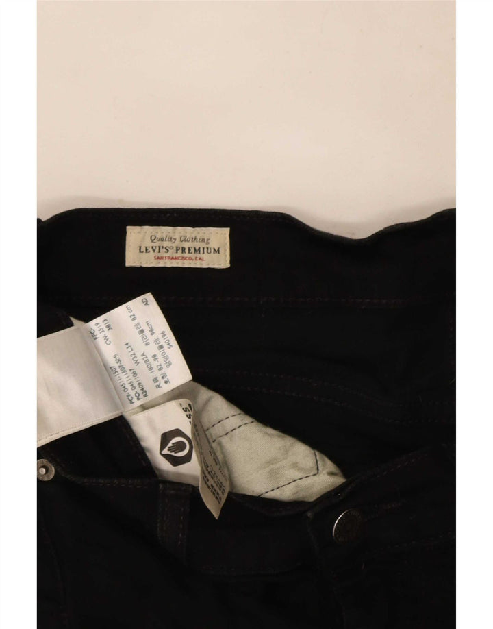 Levi's Mens Slim Jeans W32 L34 Black Cotton