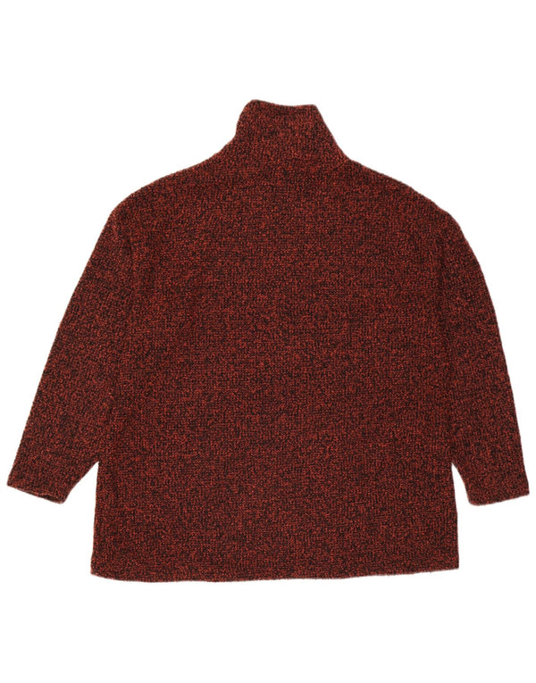 Marks & Spencer Womens Turtle Neck Jumper Sweater UK 18 XL Brown Flecked