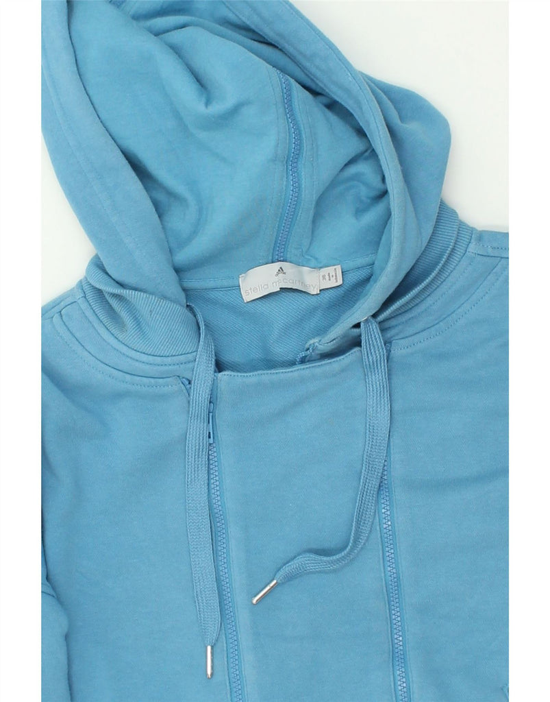 ADIDAS Womens Stella McCartney Zip Hoodie Sweater EU 36 Small Blue Cotton | Vintage Adidas | Thrift | Second-Hand Adidas | Used Clothing | Messina Hembry 