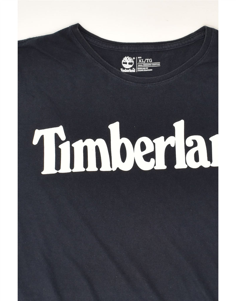 TIMBERLAND Mens Regular Fit Graphic T-Shirt Top XL Navy Blue Cotton | Vintage Timberland | Thrift | Second-Hand Timberland | Used Clothing | Messina Hembry 