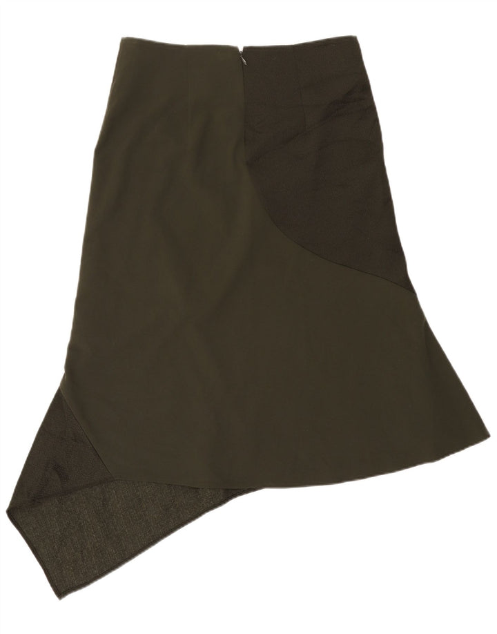 Cos Womens Asymmetrical Skirt EU 38 Medium W30  Khaki Polyester