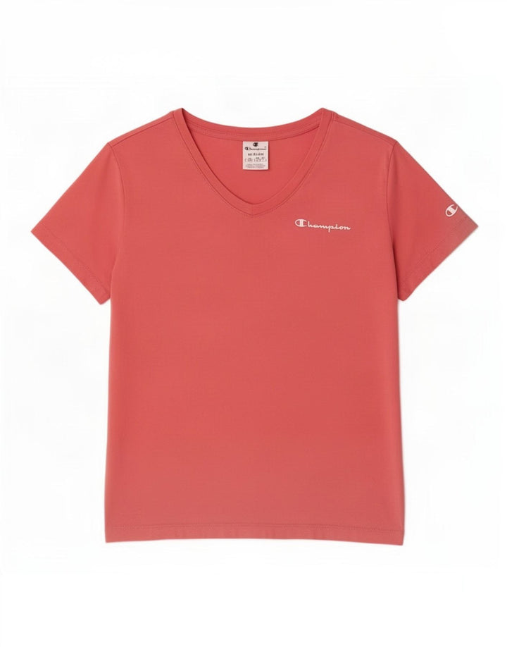 Champion Womens T-Shirt Top UK 12 Medium Pink