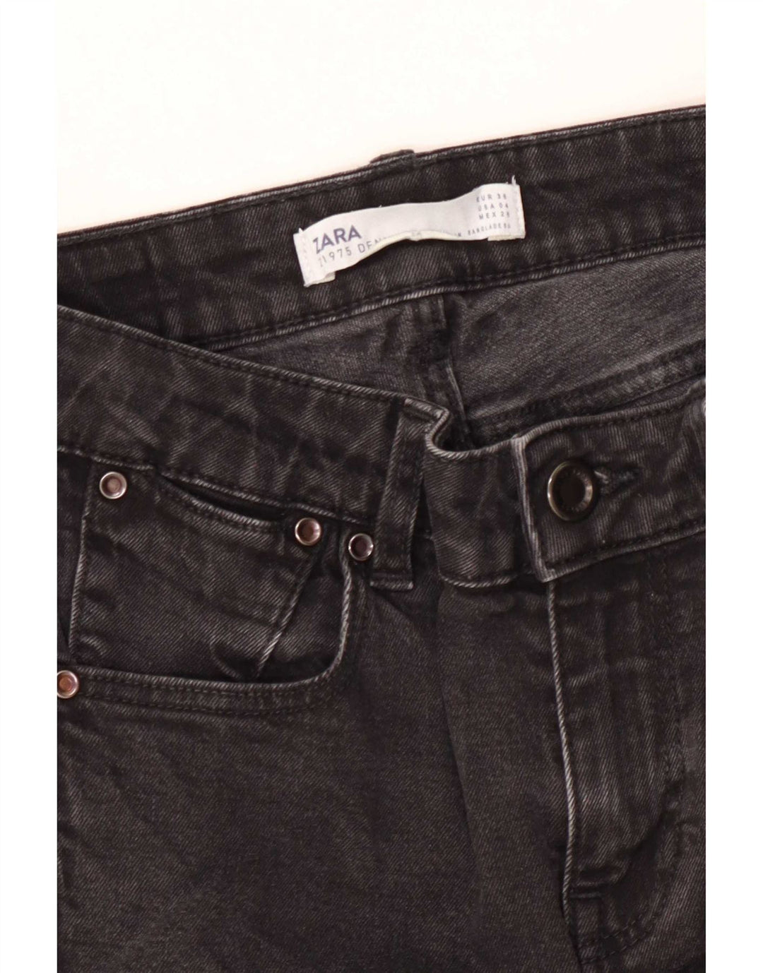Zara Womens Flared Jeans EU 36 XS W26 L26 Black
