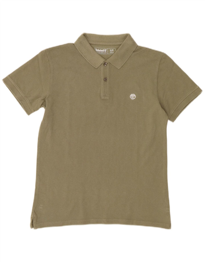 Timberland Mens Slim Fit Polo Shirt Small Khaki