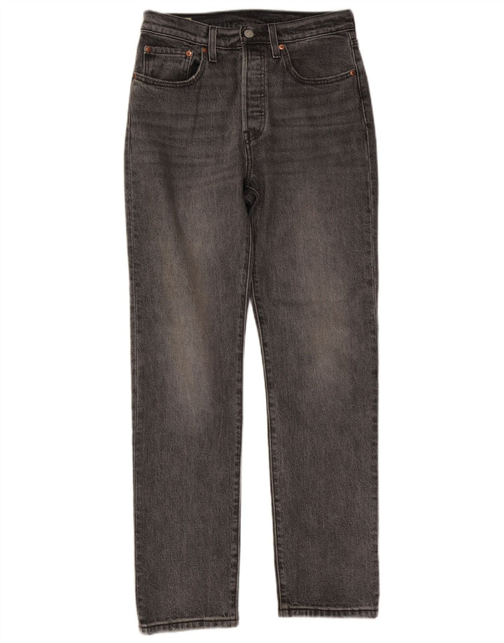 Levi's Womens 501 Straight Jeans  W26 L30 Grey Cotton