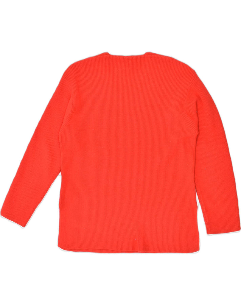 UNITED COLORS OF BENETTON Womens V-Neck Jumper Sweater IT 42 Medium Red | Vintage United Colors of Benetton | Thrift | Second-Hand United Colors of Benetton | Used Clothing | Messina Hembry 