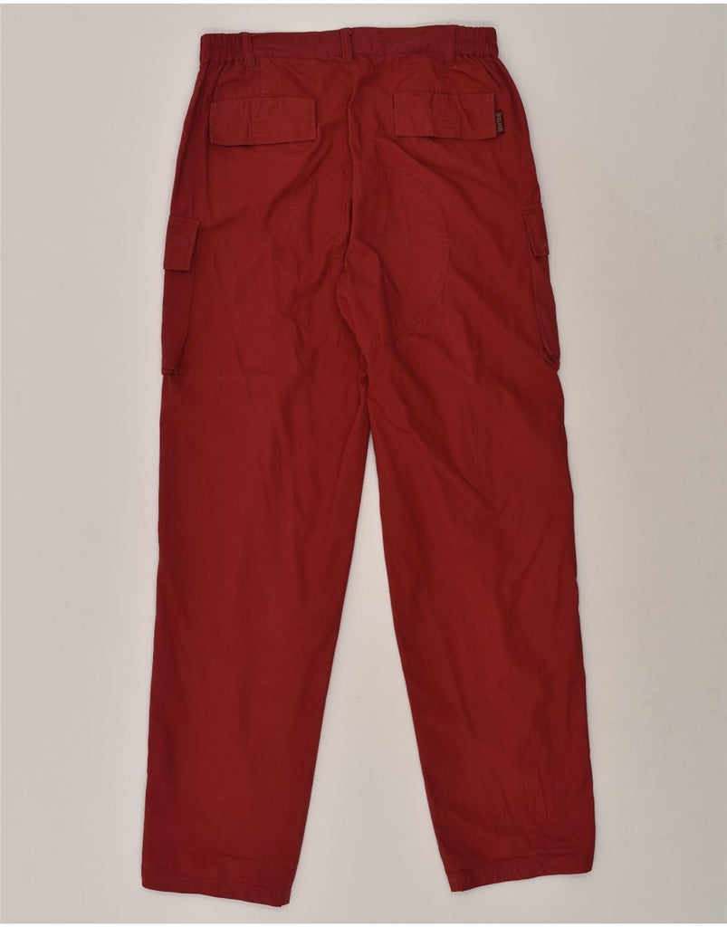 ICELAND Mens Tapered Cargo Trousers Medium W32 L33 Red Cotton | Vintage Iceland | Thrift | Second-Hand Iceland | Used Clothing | Messina Hembry 