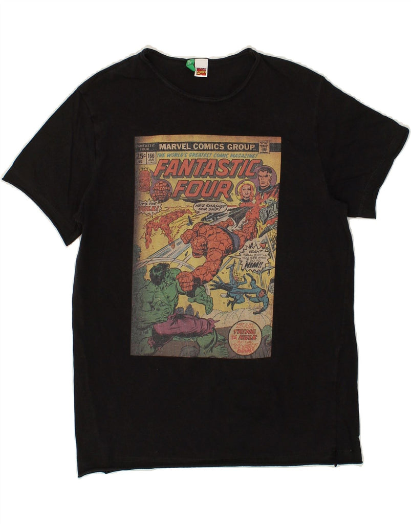 BENETTON Boys Marvel Graphic T-Shirt Top 10-11 Years XL Black Cotton | Vintage Benetton | Thrift | Second-Hand Benetton | Used Clothing | Messina Hembry 