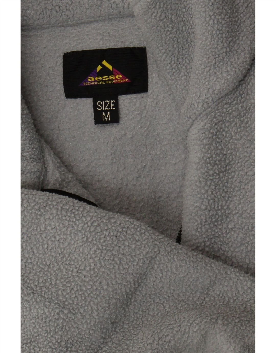 Aesse Mens Zip Neck Fleece Jumper Medium Grey