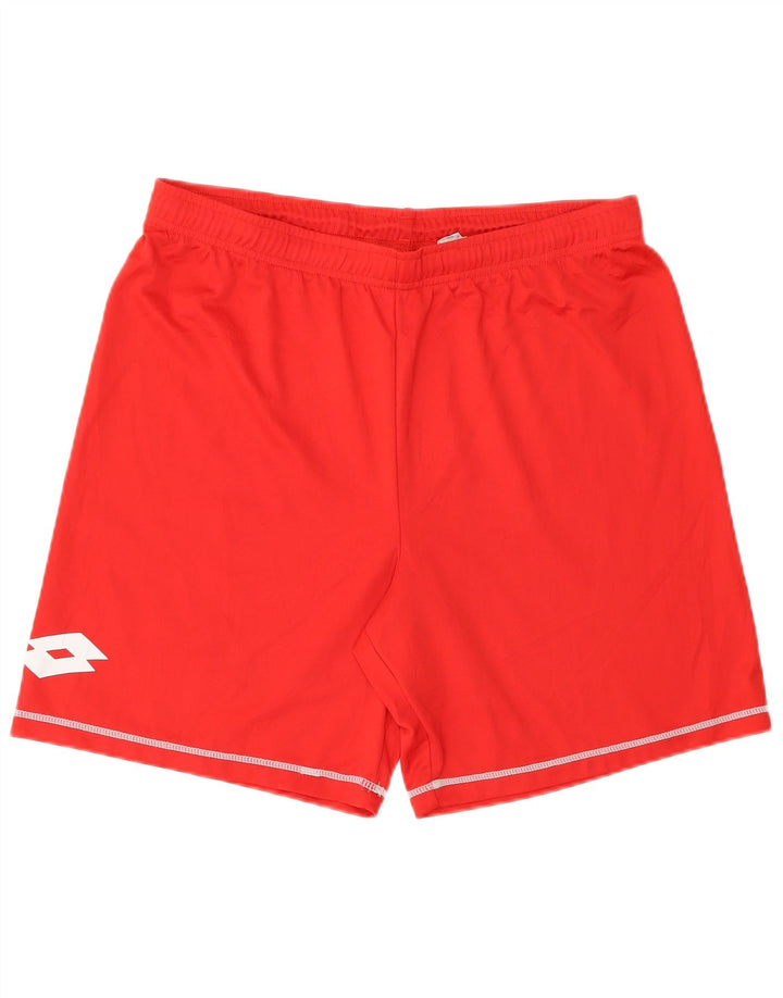 LOTTO Mens Sport Shorts Medium Red Polyester
