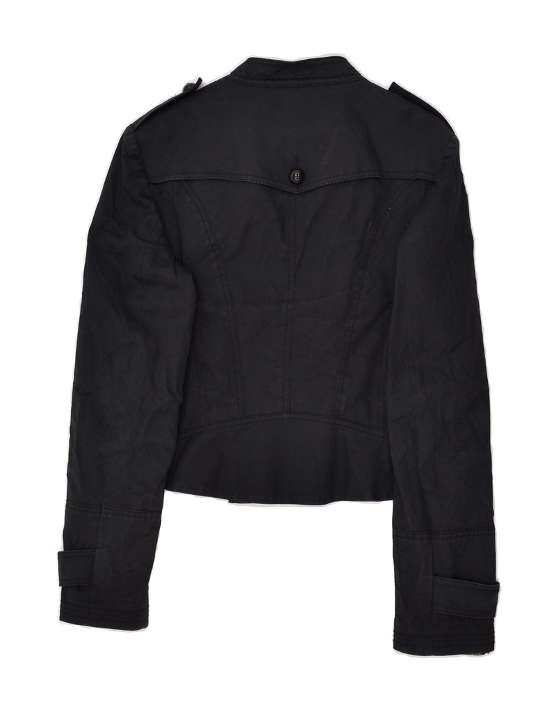 KAREN MILLEN Womens Double Breasted Military Jacket UK 14 Large  Black | Vintage Karen Millen | Thrift | Second-Hand Karen Millen | Used Clothing | Messina Hembry 