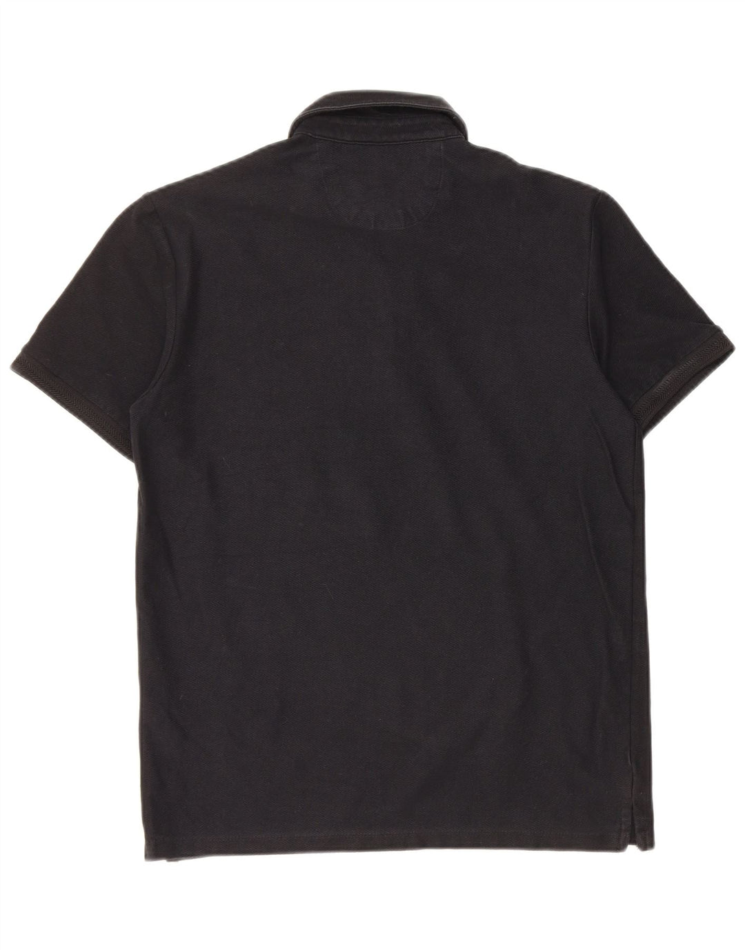 Zara Mens Polo Shirt Small Black Cotton