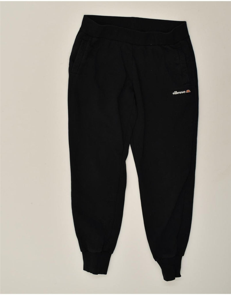 ELLESSE Womens Tracksuit Trousers Joggers UK 12 Medium  Black Cotton | Vintage Ellesse | Thrift | Second-Hand Ellesse | Used Clothing | Messina Hembry 