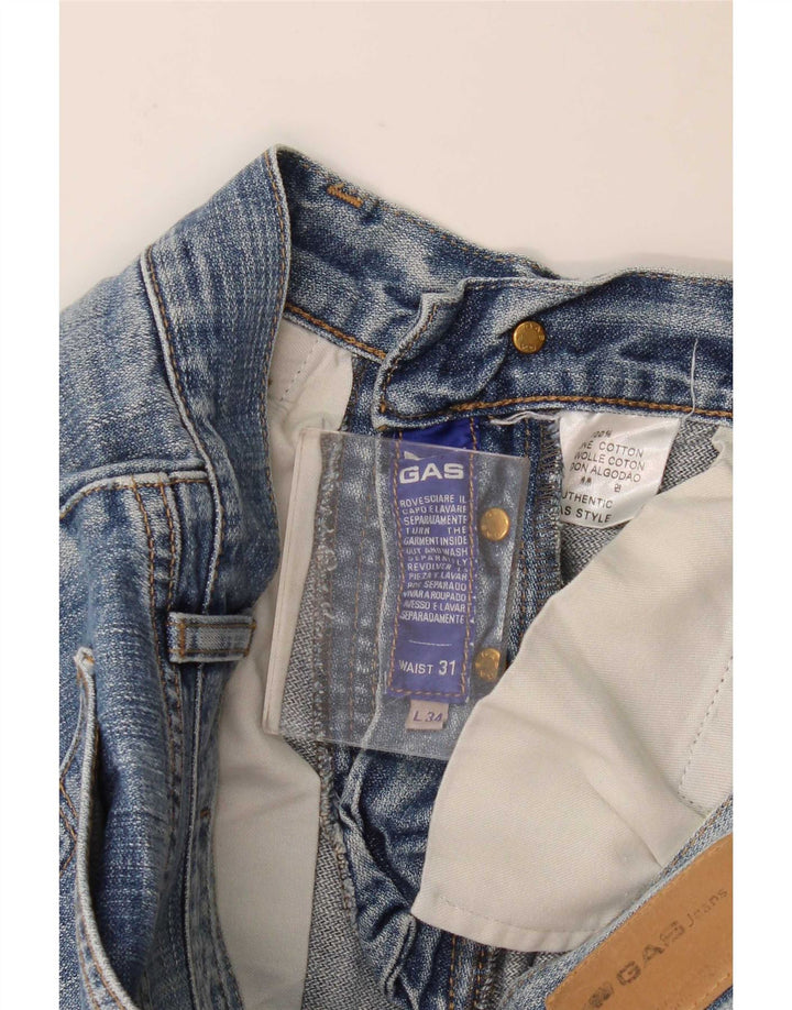 Gas Womens Straight Jeans W31 L34 Blue Cotton