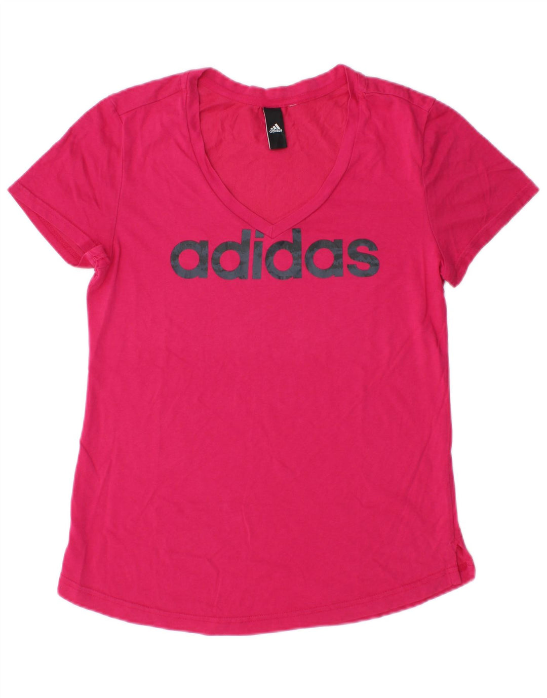 Adidas Womens Graphic T-Shirt Top UK 12 Medium Pink